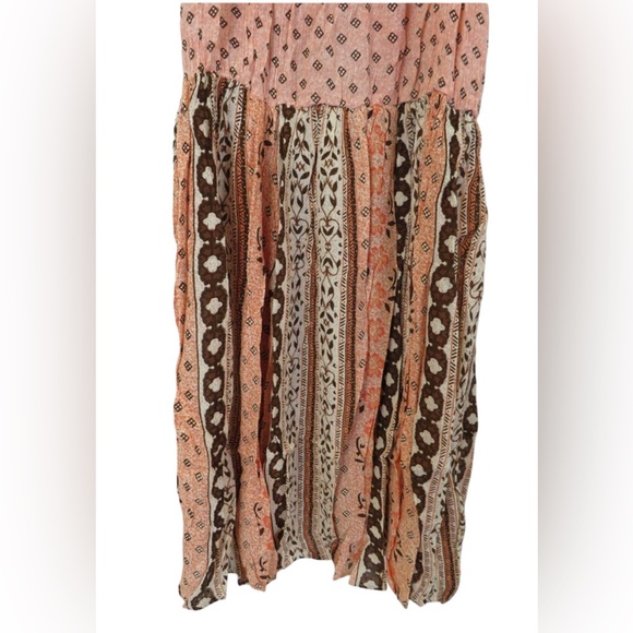 Forever 21+ "Peach/Ivory" Boho Tassel Mini Dress Women's 1X NWT - Picture 4 of 10